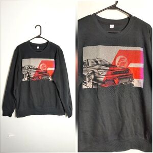 Fast Furious Graphic Casual Sweatshirt Crew Neck Men's Size M Black